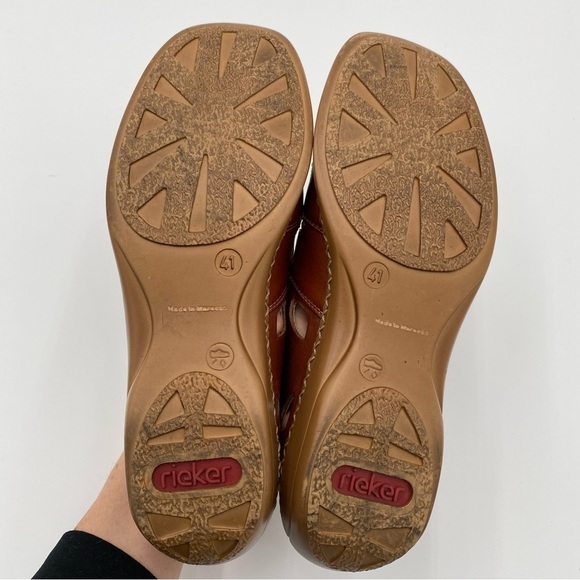 Rieker Leather Anti-Stress Comfort Loafers Slip On Shoes Flats Brown Size 9.5 - Picture 8 of 8
